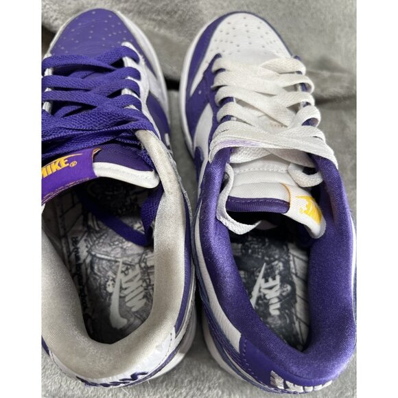 Nike Dunk Low SE Flip The Old School Women’s 6.5 Purple White Ostrich DJ4636 - Picture 7 of 11